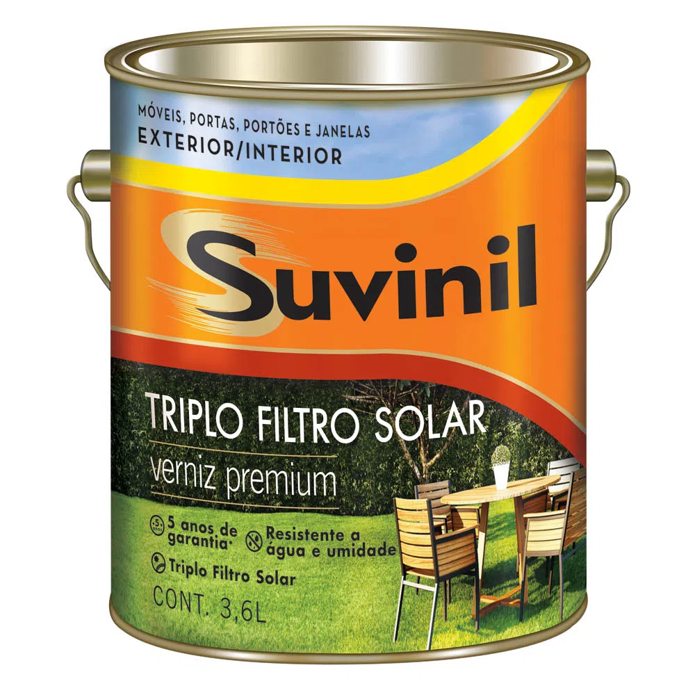 Verniz Triplo Filtro Solar Brilhante 3,6l