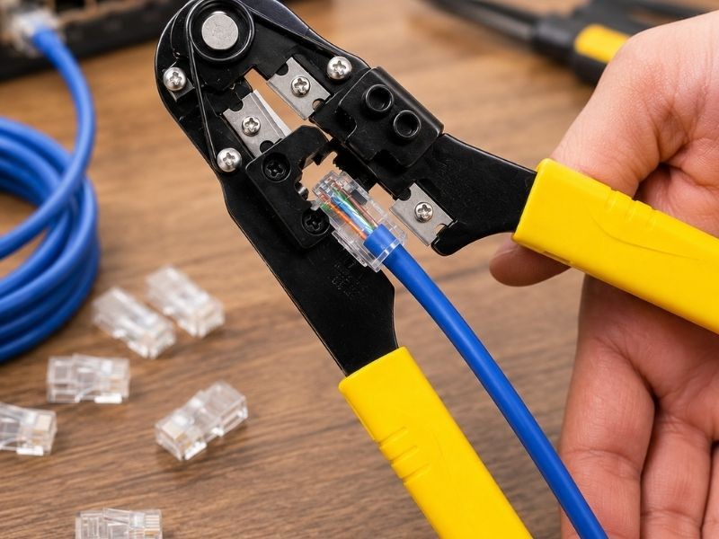 Alicate crimpador: para que serve e como usar corretamente em cabos RJ45?
