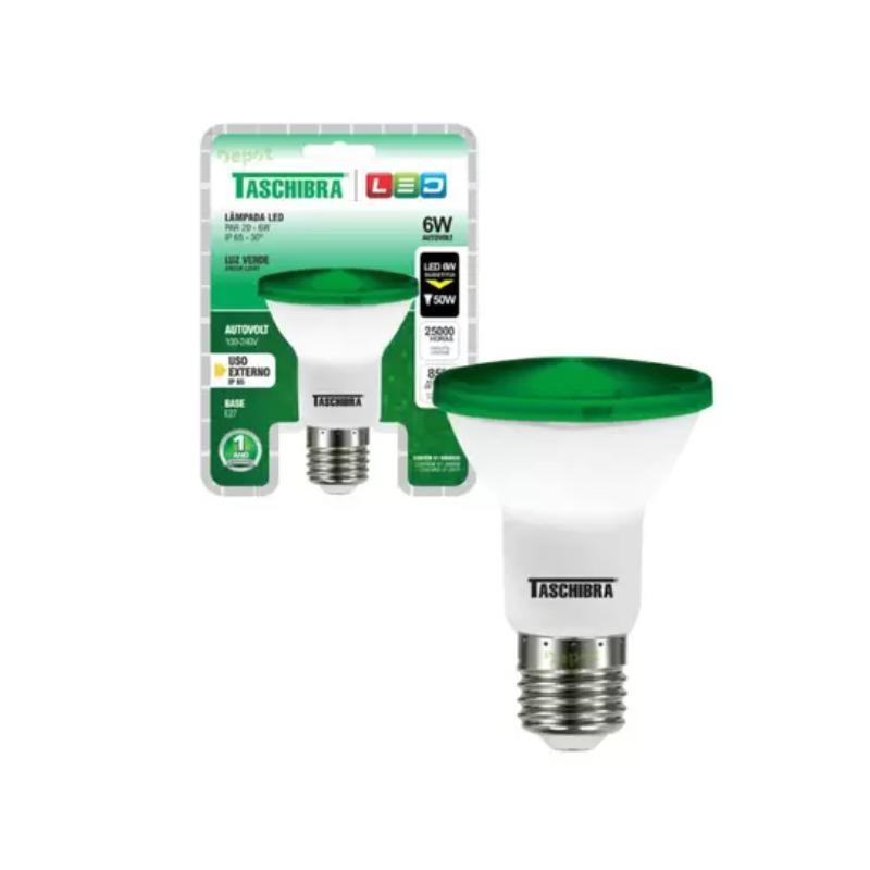 Lâmpada Led Par 20 Verde 06w