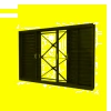 Janela de Ferro 100x100cm Veneziana e Grade