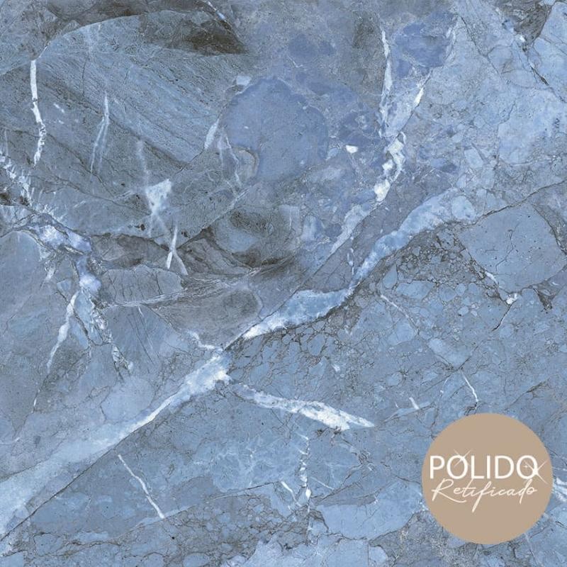Piso Intensy Azul A 66x66cm Polido