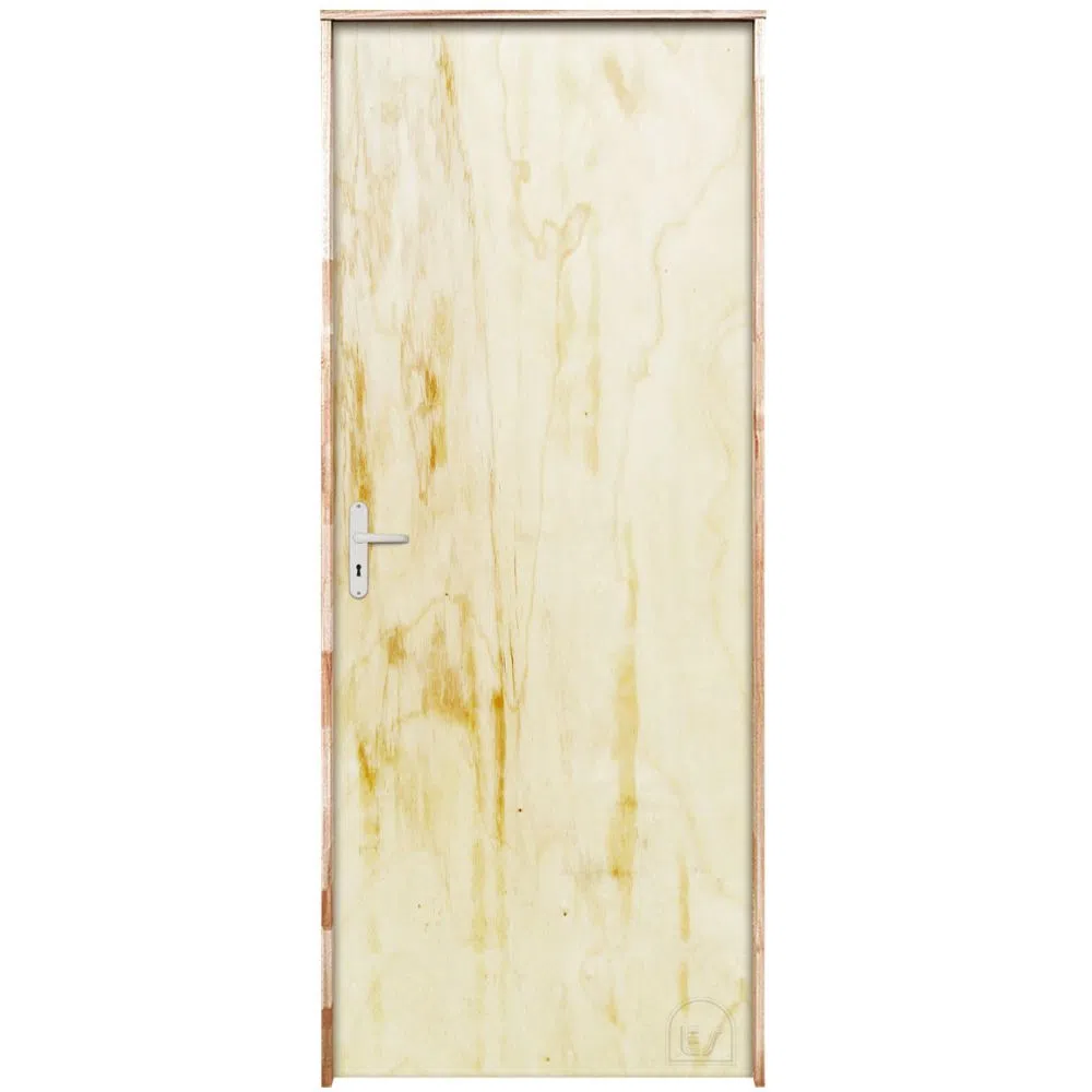 Porta 80x210x14cm Semi-Oca WC Amescla Sem Guarnições Montada Esquerda