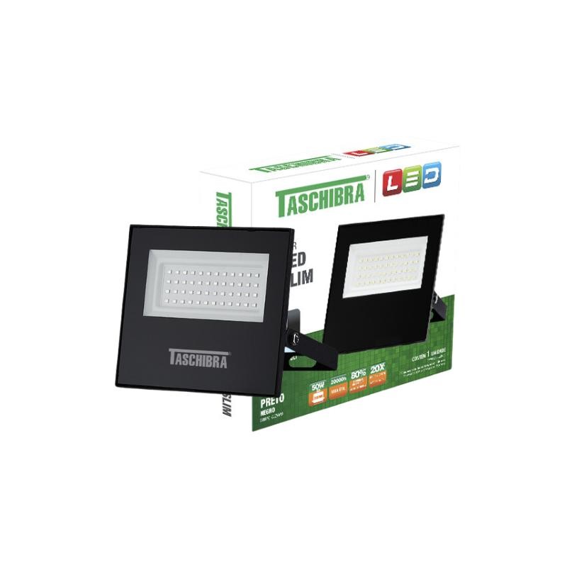 Refletor Led TR 50 Preto 50w 300k