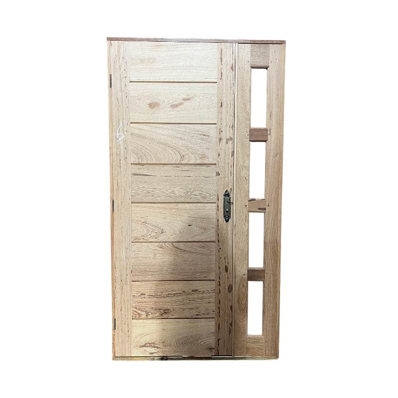 Porta Angelim 80x210cm com Vitrô Montada Direita