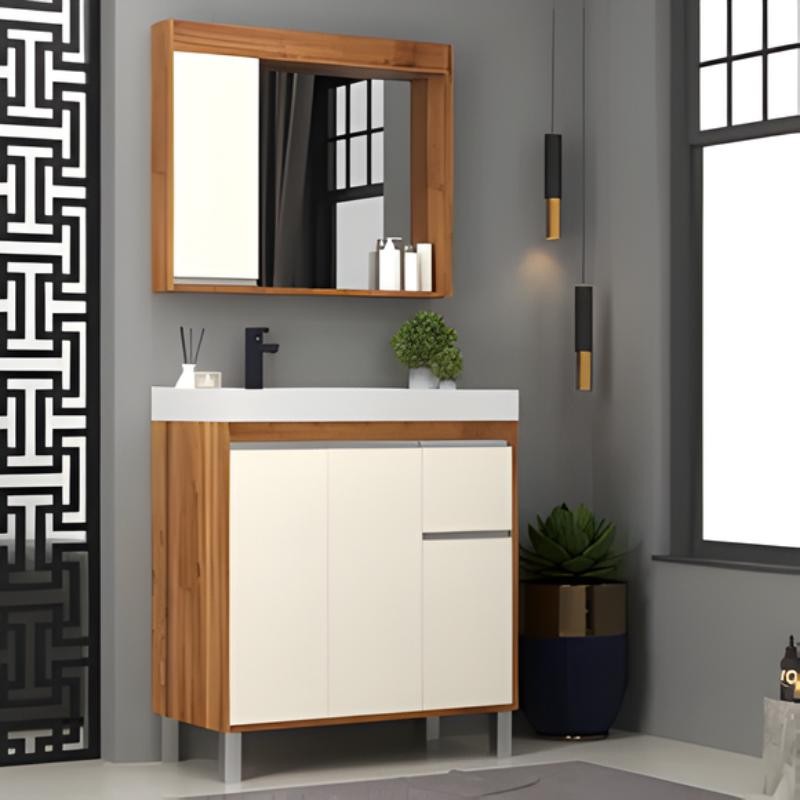 Conjunto Amêndoa/Off White 80cm